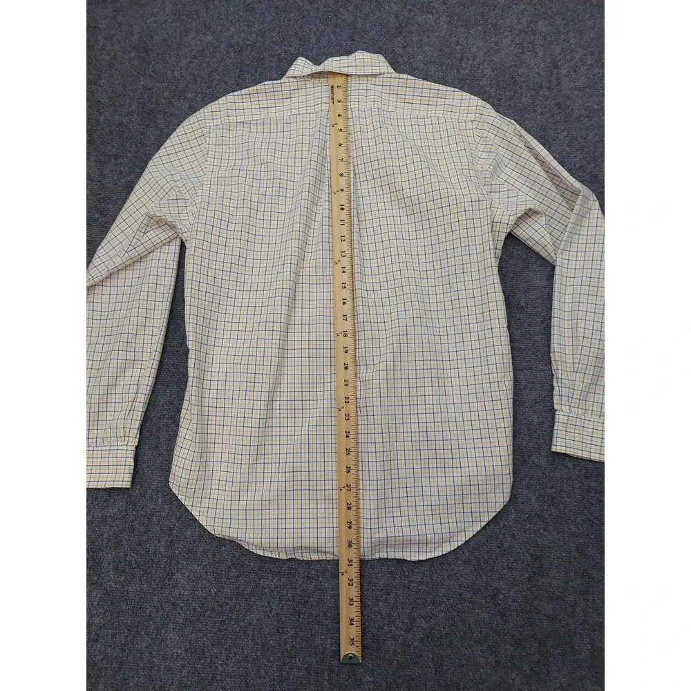 Lot 3 POLO RALPH LAUREN Shirt Mens Medium Yellow Blue Plaid Button Down Pony